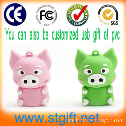 Birthday Gift USB Stick Cartoon Pigs 1GB USB Flash Drive
